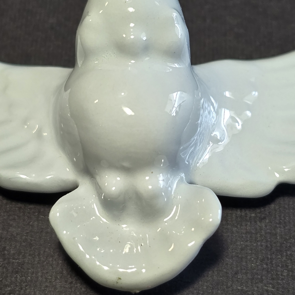 4 Light Blue Doves Porcelain Christmas Ornaments 2 Sizes: 2.5" and 3" - Picture 6 of 15